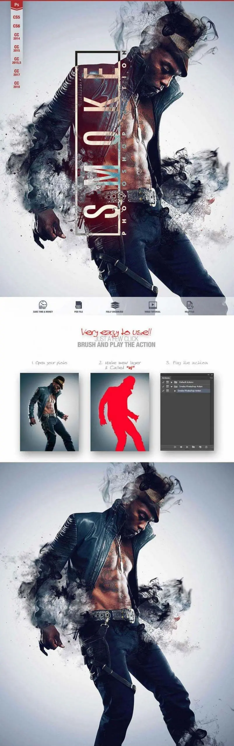 Smoke Photoshop Action