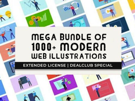 A Mega Bundle Of 1000+ Modern Web Illustrations – Extended License | DealClub