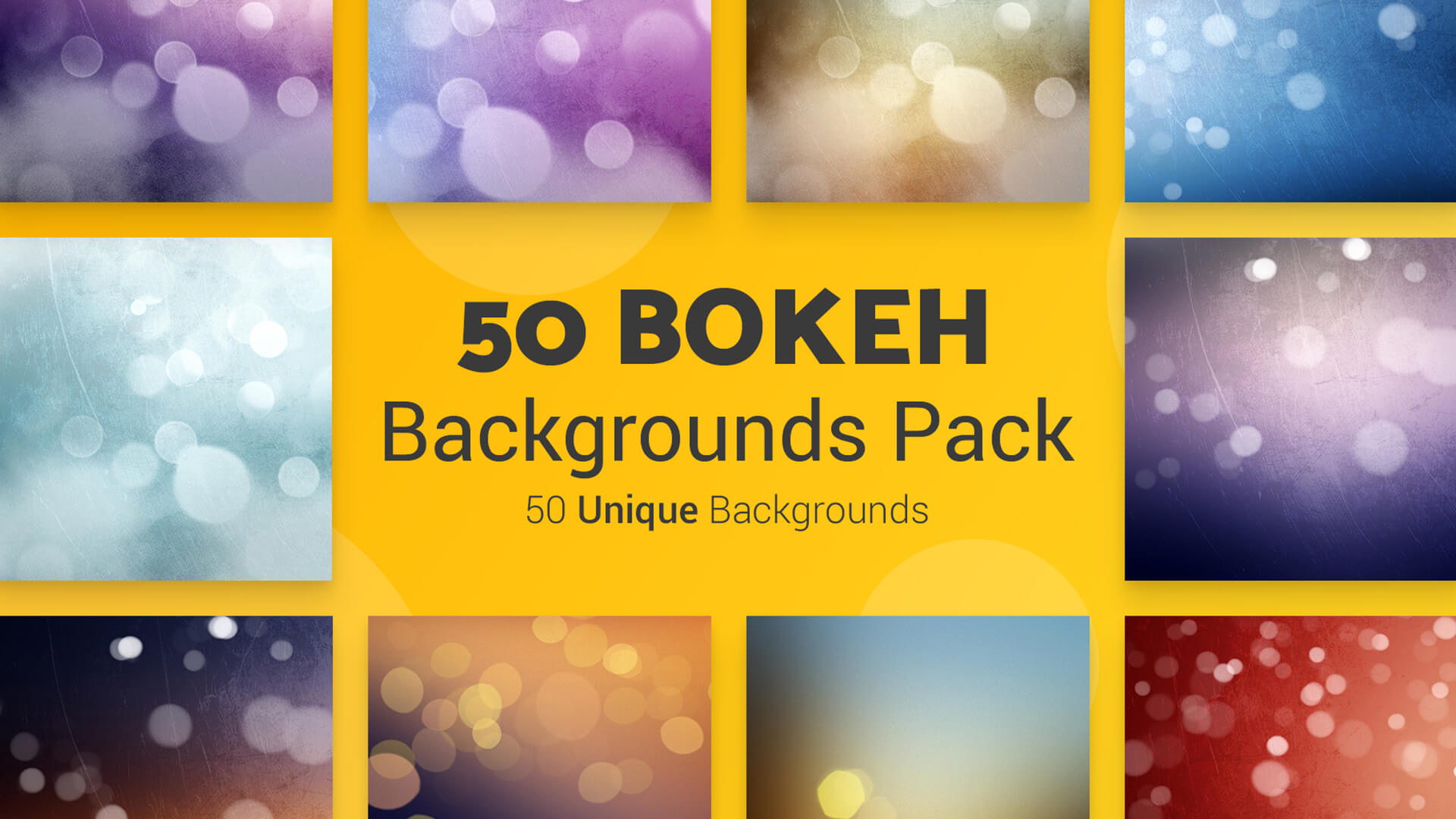 The Big Graphic Design Resources Bundle - 50 Bokeh BG Pack