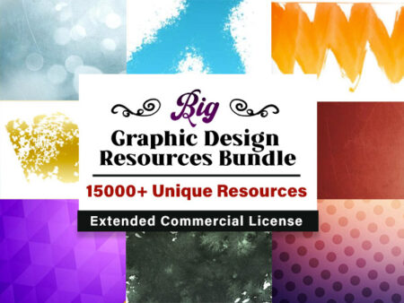 The Big Graphic Design Resources Bundle Of 15000+ Resources | Extended License