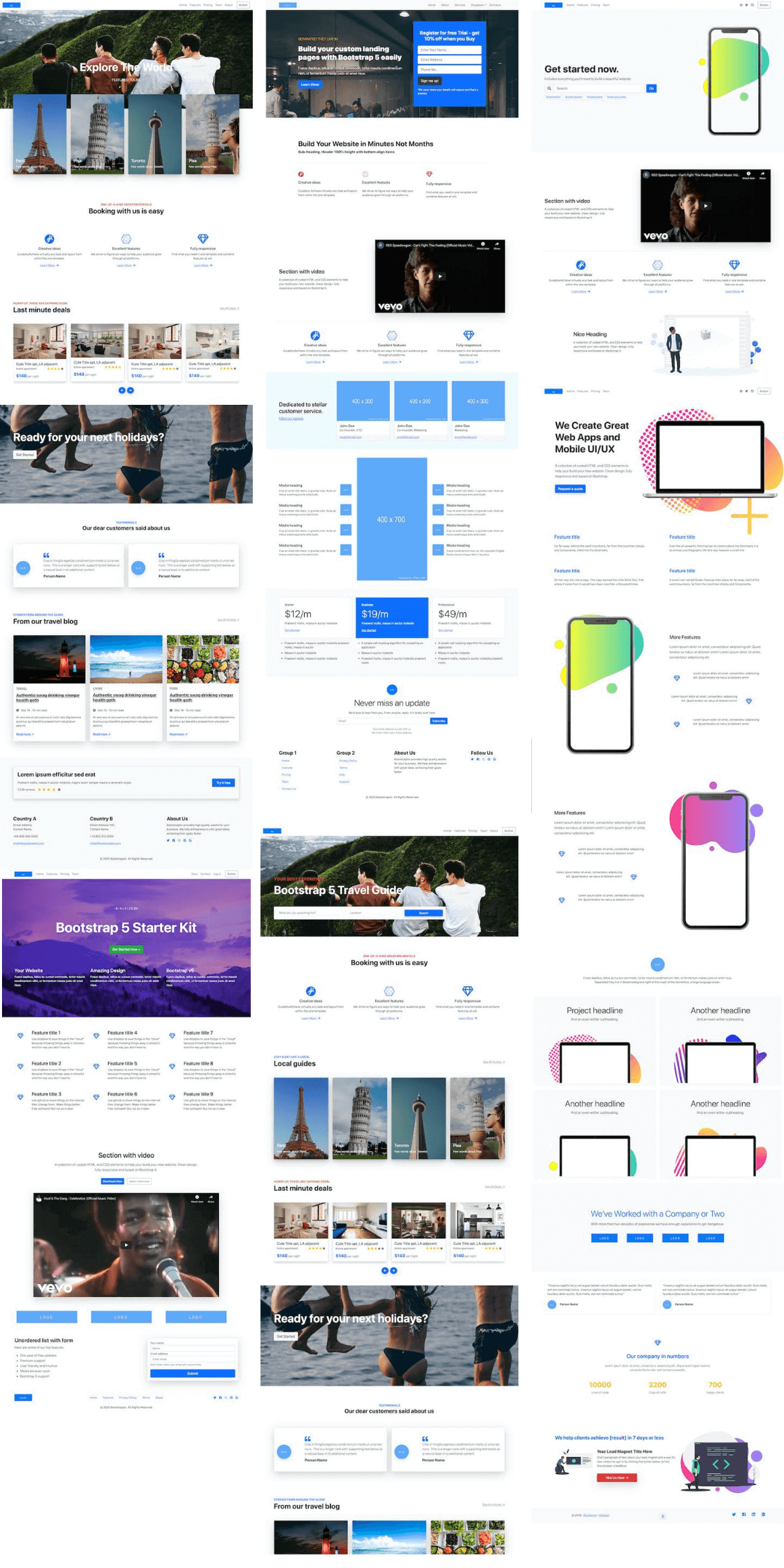50+ Bootstrap 5 Templates Preview - 1