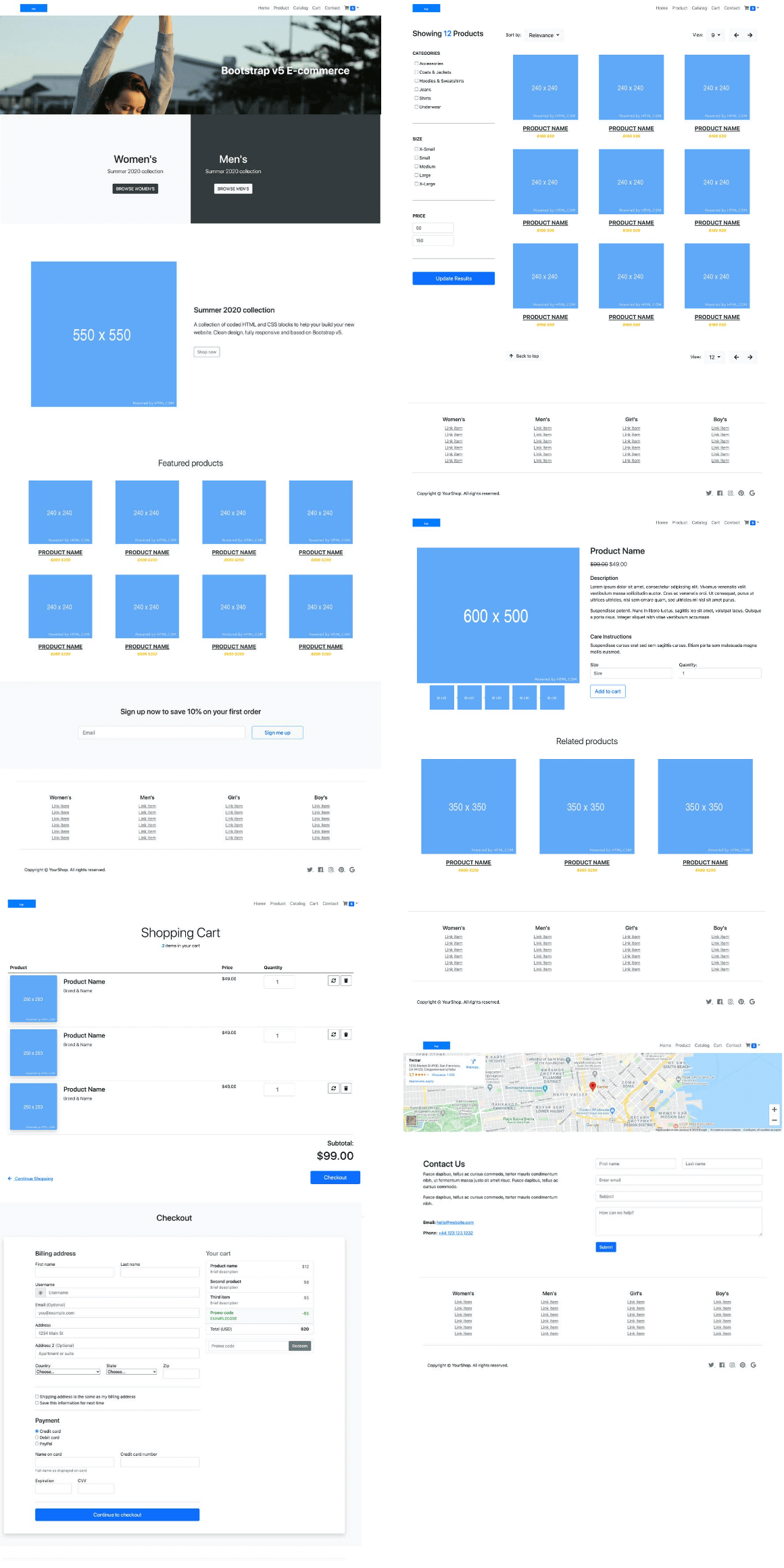 50+ Bootstrap 5 Templates Preview - 7