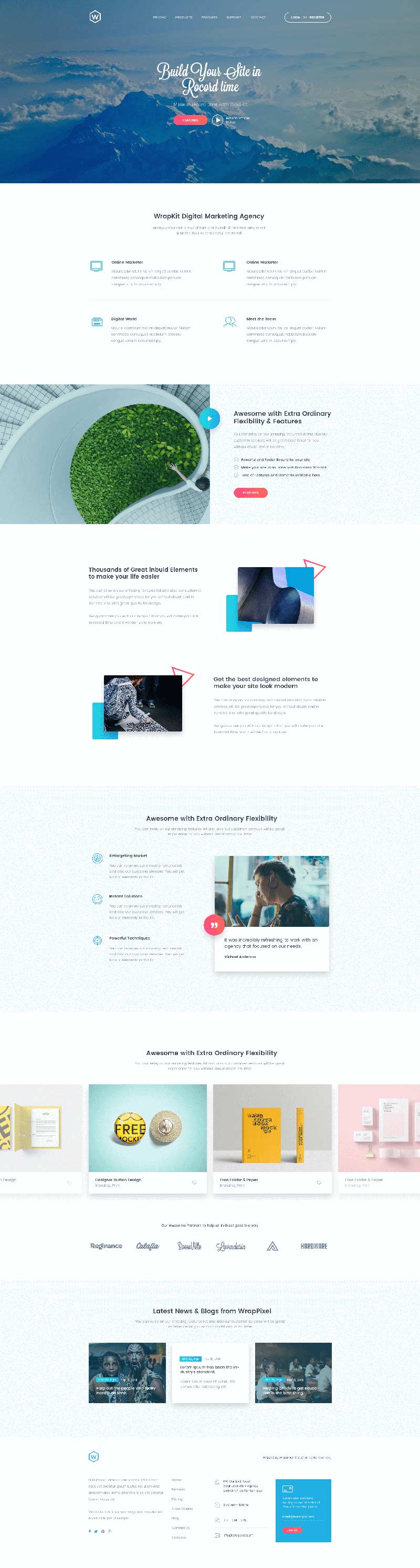 WrapKit Web UI Kit Of PSD Files - Business