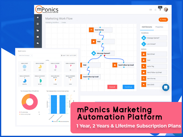 mPonics Marketing Automation Platform - 1,2 Years & Lifetime Subscription