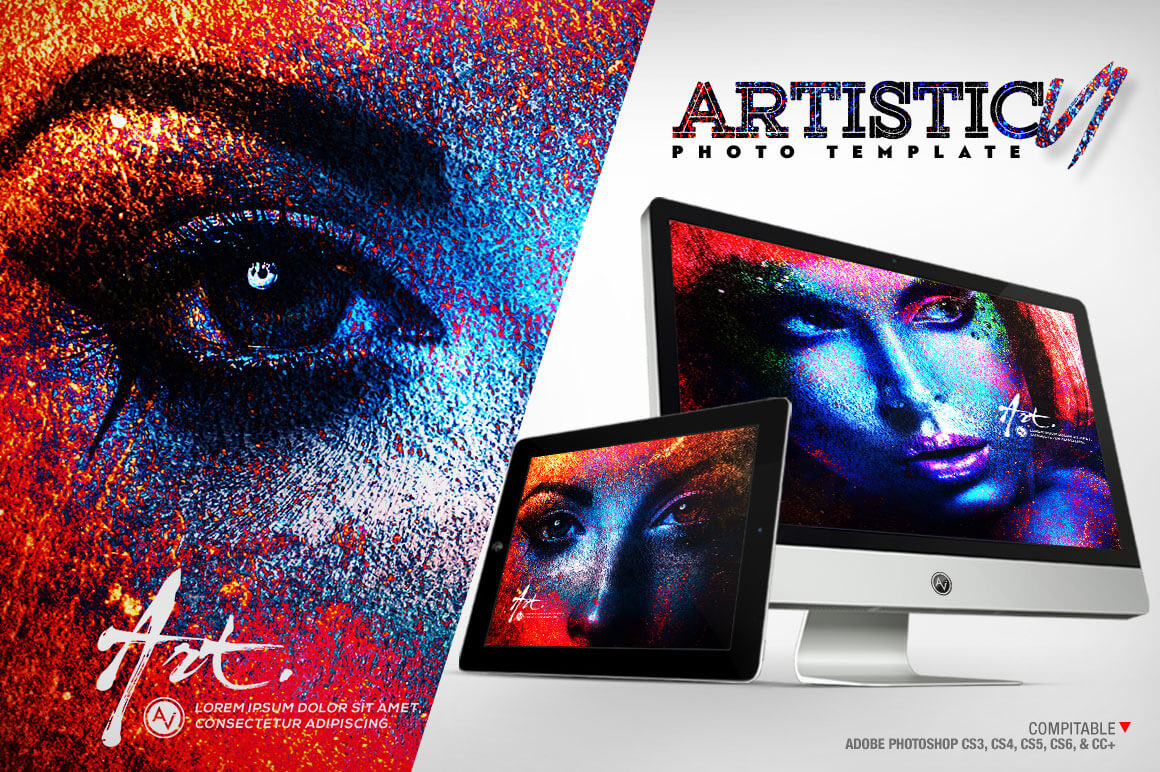 Artistic photo template V1 banner
