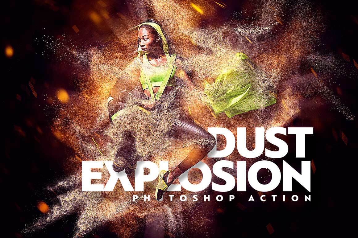 Dust Explosion Photoshop Action in photoshop artistic effects bundle