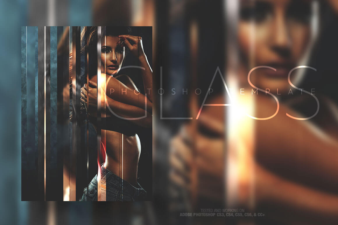 Glass Photoshop Template Banner