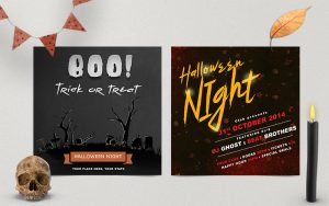 Halloween Party Flyer of the halloween freebie
