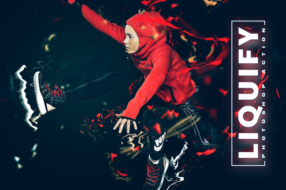 Liquify Photoshop Action banner