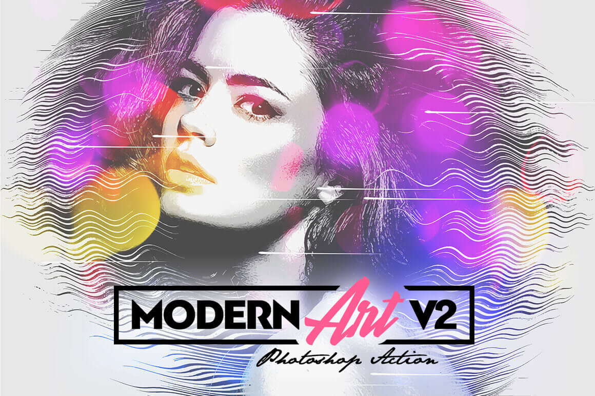 Modern Art Photoshop Action V2 banner