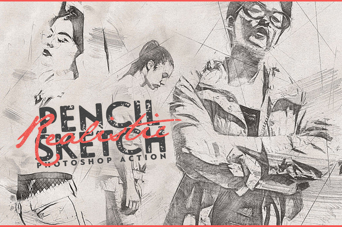 Realistic Pencil Sketch Photoshop Action banner