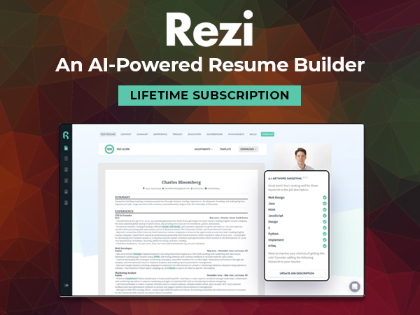 Preview Of AI Powered Rezi Resume Builder
