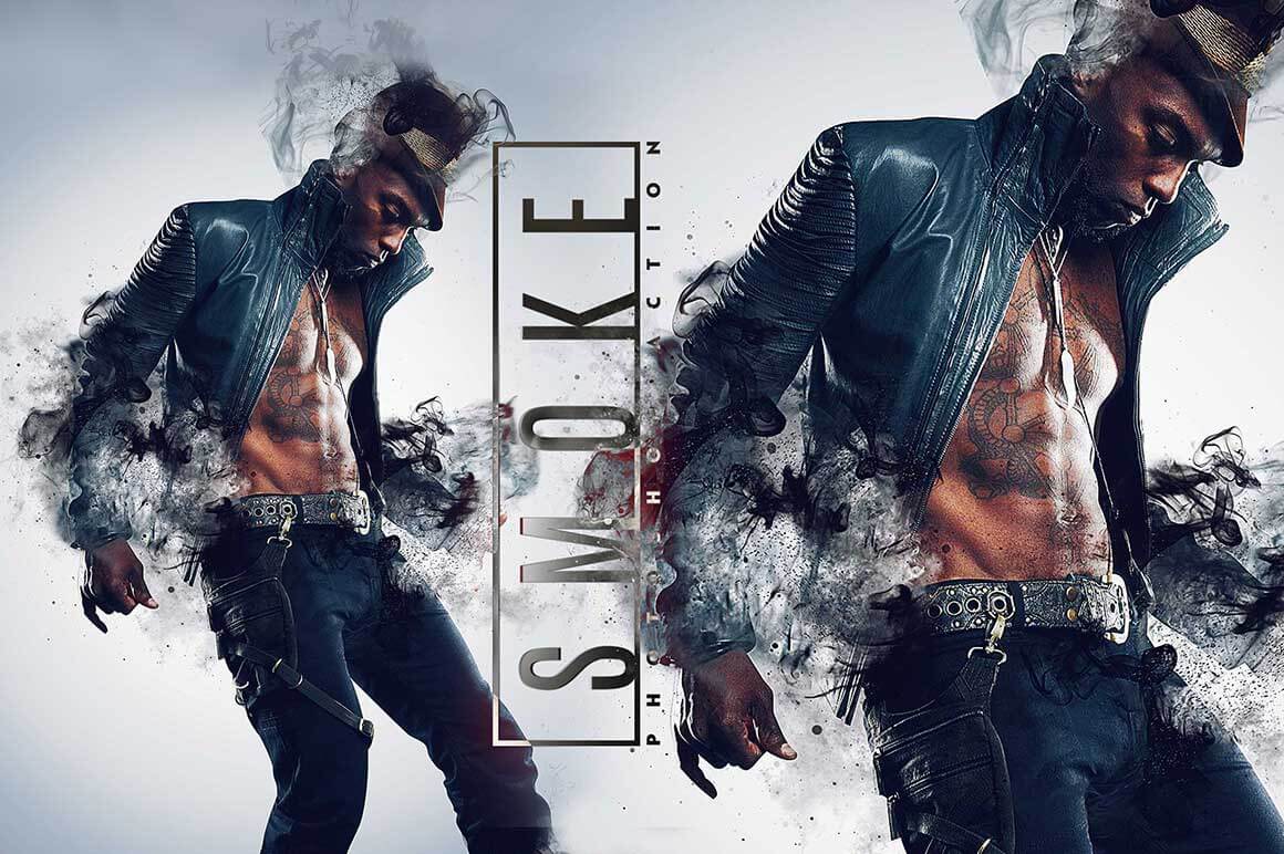 Smoke Photoshop Action banner