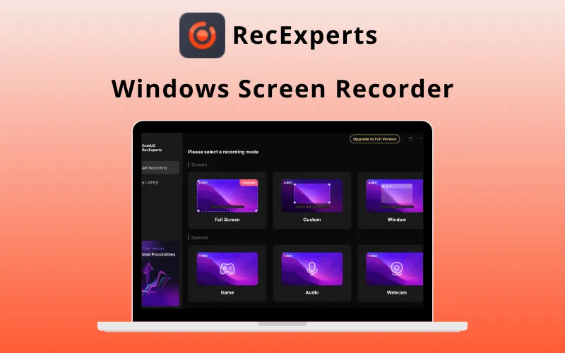 EaseUS- RecExperts Windows Screen Recorder Feature Image