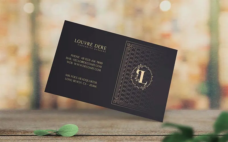 Classy business card mockup design