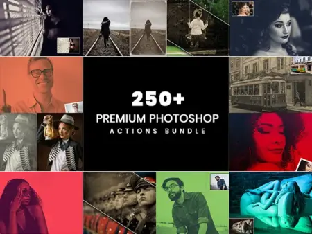 250+ Premium Photoshop Actions Bundle