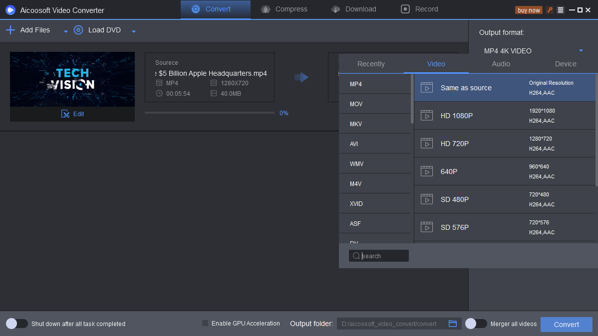 Aicoosoft- The Ultimate Video Converter