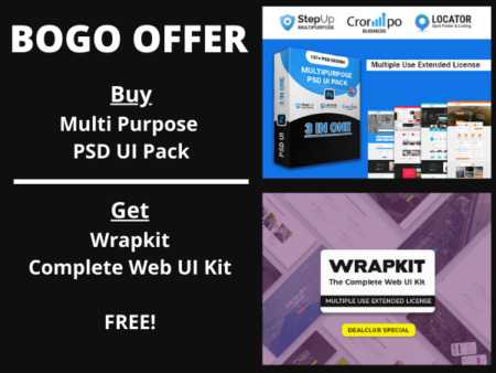 BOGO Multi-Purpose PSD UI Pack feature image