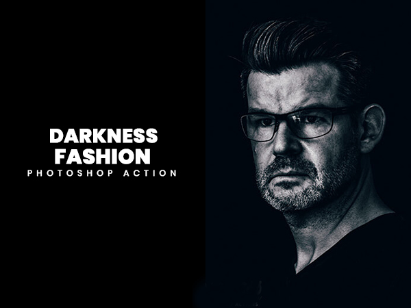 Darkness fashion photoshop action showcasing a man
