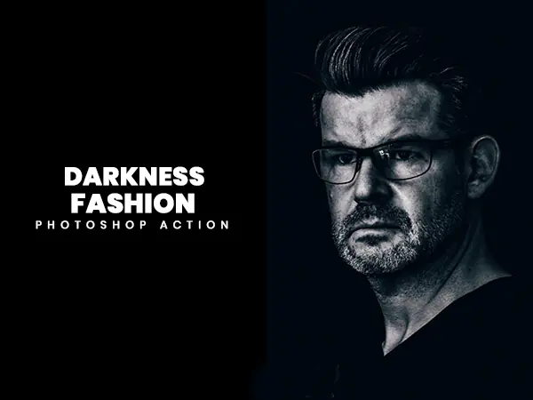 Darkness fashion photoshop action showcasing a man
