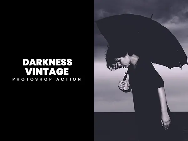 Darkness Vintage Ps action showcasing a man with an umbrella
