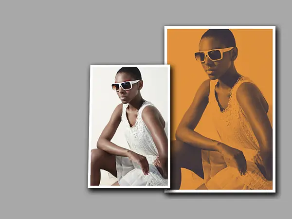 Before and after effect comparison photograpg of a man
