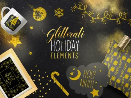 Free Glitterati Holiday PS Elements Feature Image
