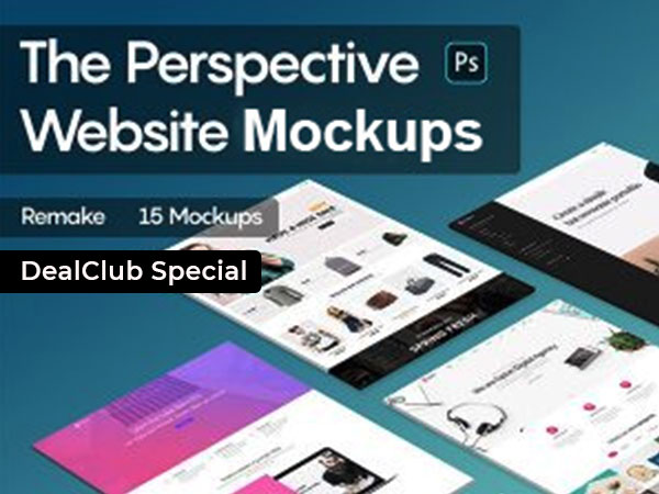 Perspective Website Mockups Bundle Feature Image