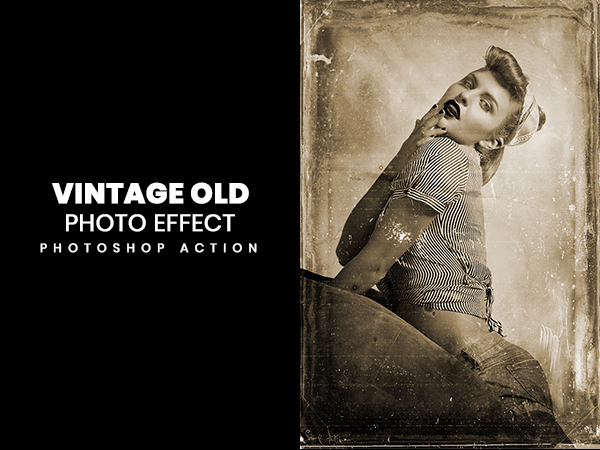 Vintage old Photo effect photoshop action