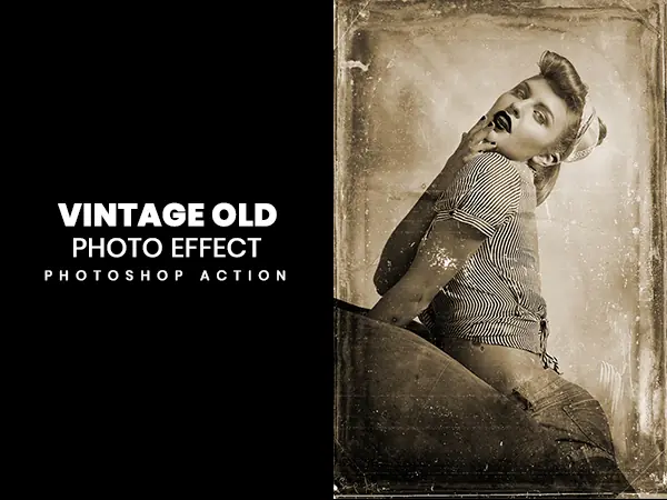 Vintage old Photo effect photoshop action