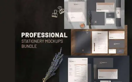 Professional Stationery Mockups Display