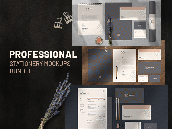 Professional Stationery Mockups Freebie