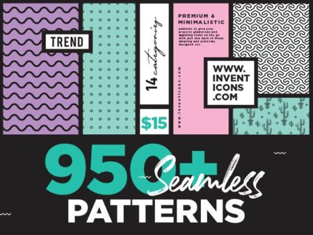 Feature image of 950+ Seamless Patterns bundle