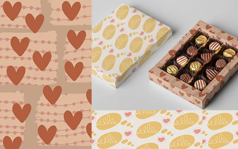 valentines background used for chocolate boxes
