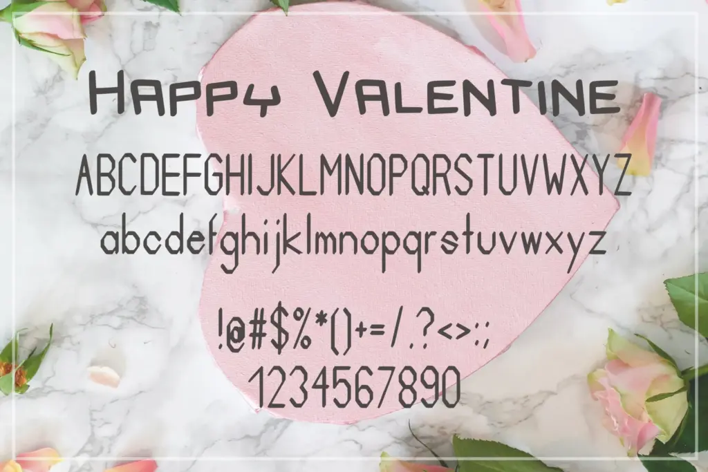 Valentine fonts