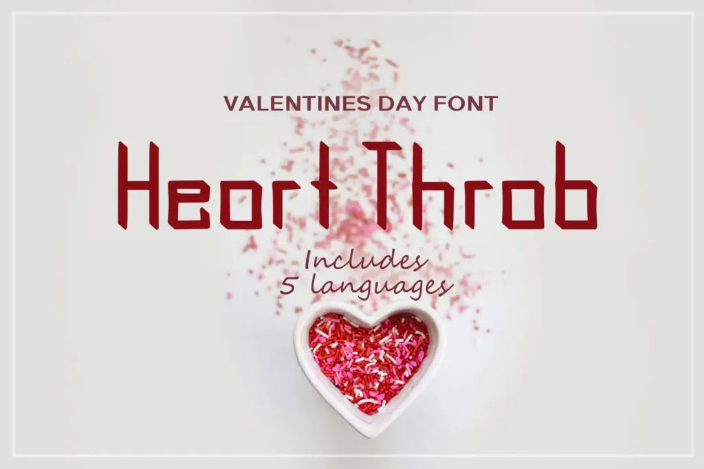 Heart throt Valentine fonts