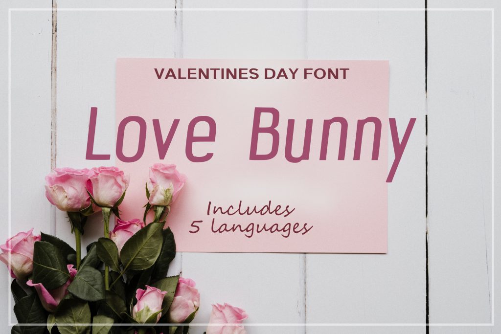 Love bunny Valentine fonts