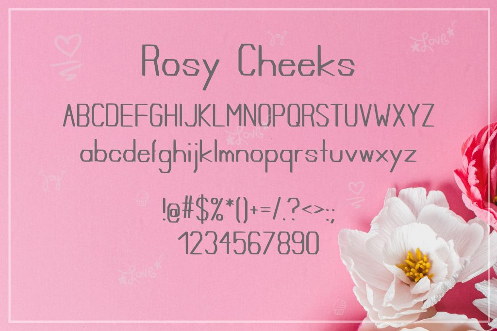 Rosy cheeks valentines fonts