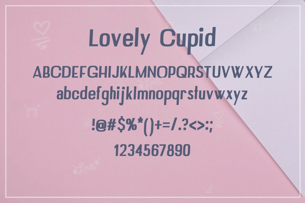 Lovely cupid valentines fonts
