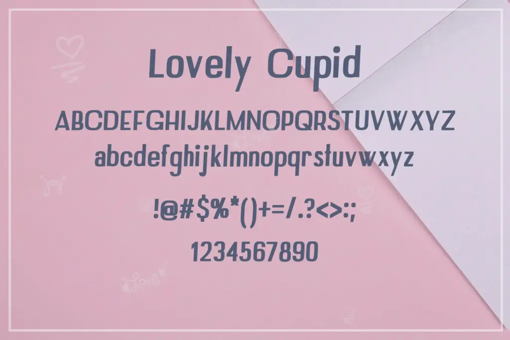 Lovely cupid valentines fonts