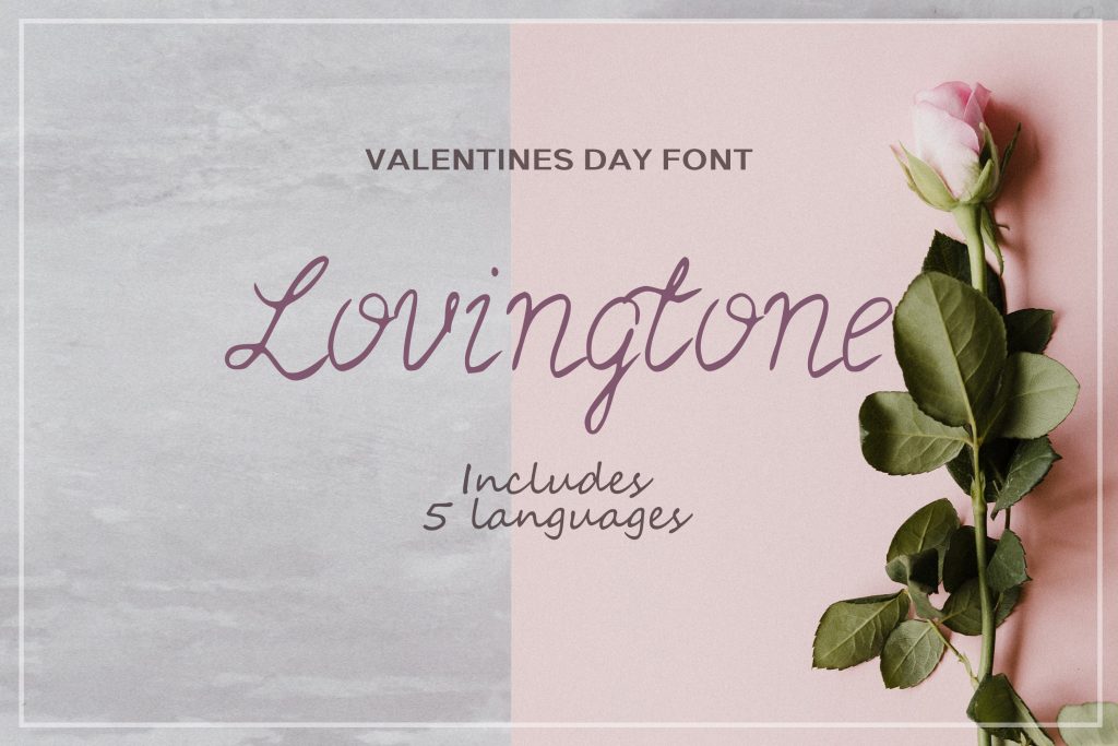 Lovingtone valentines day fonts