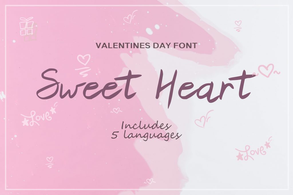 Sweet heart valentines day fonts