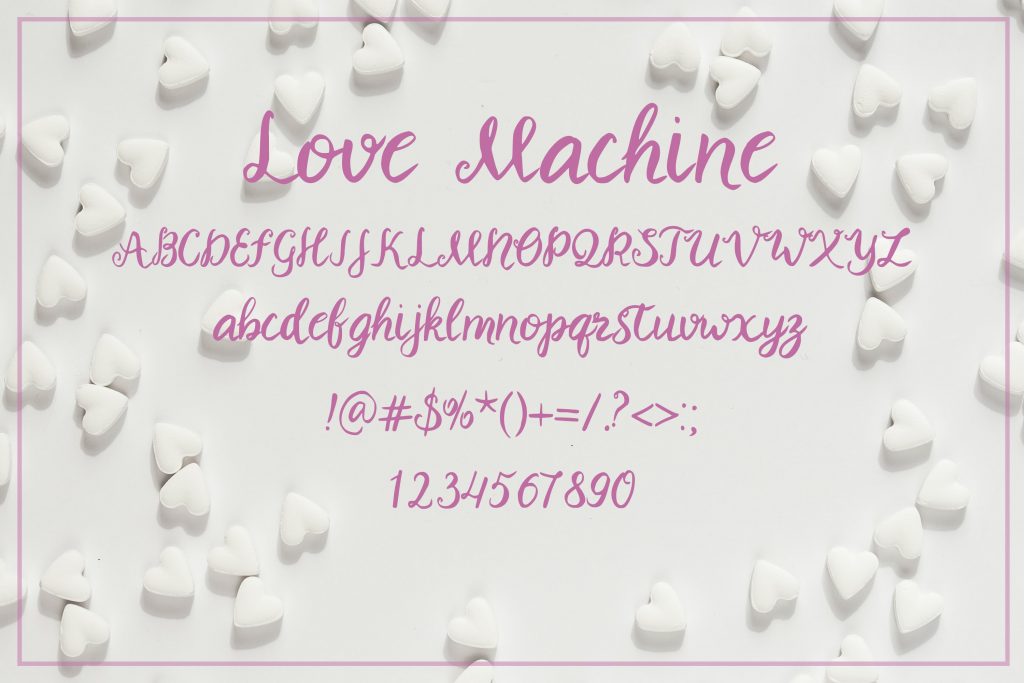 love machine valentines day fonts