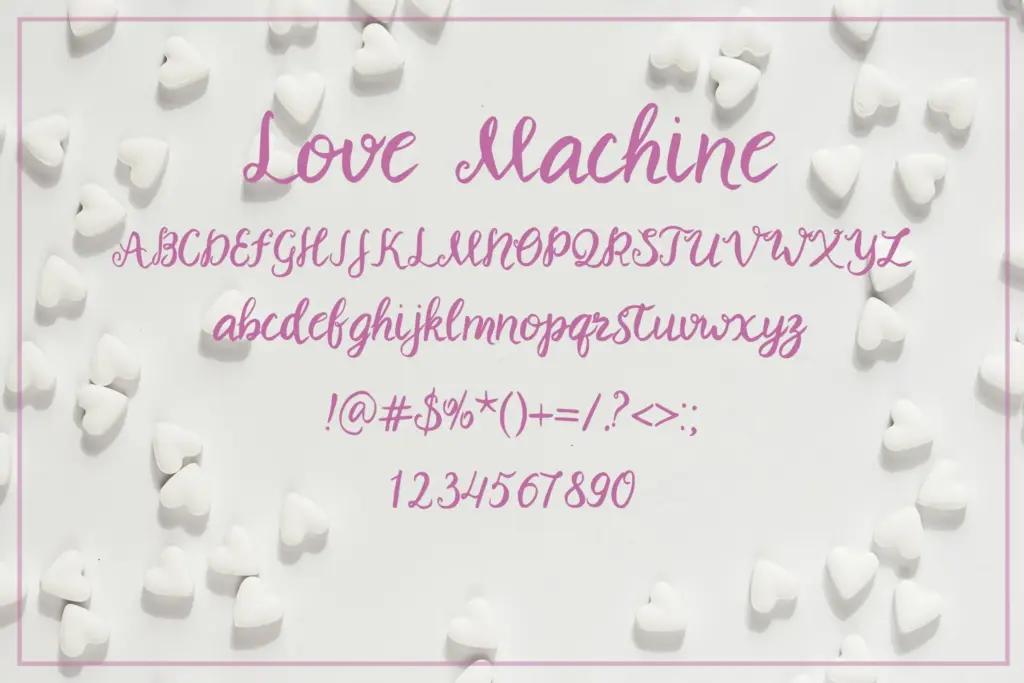 love machine valentines day fonts