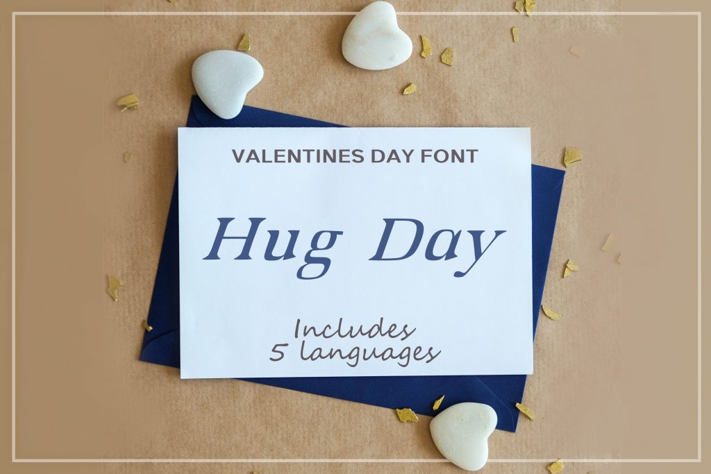 Hug day Valentines fonts