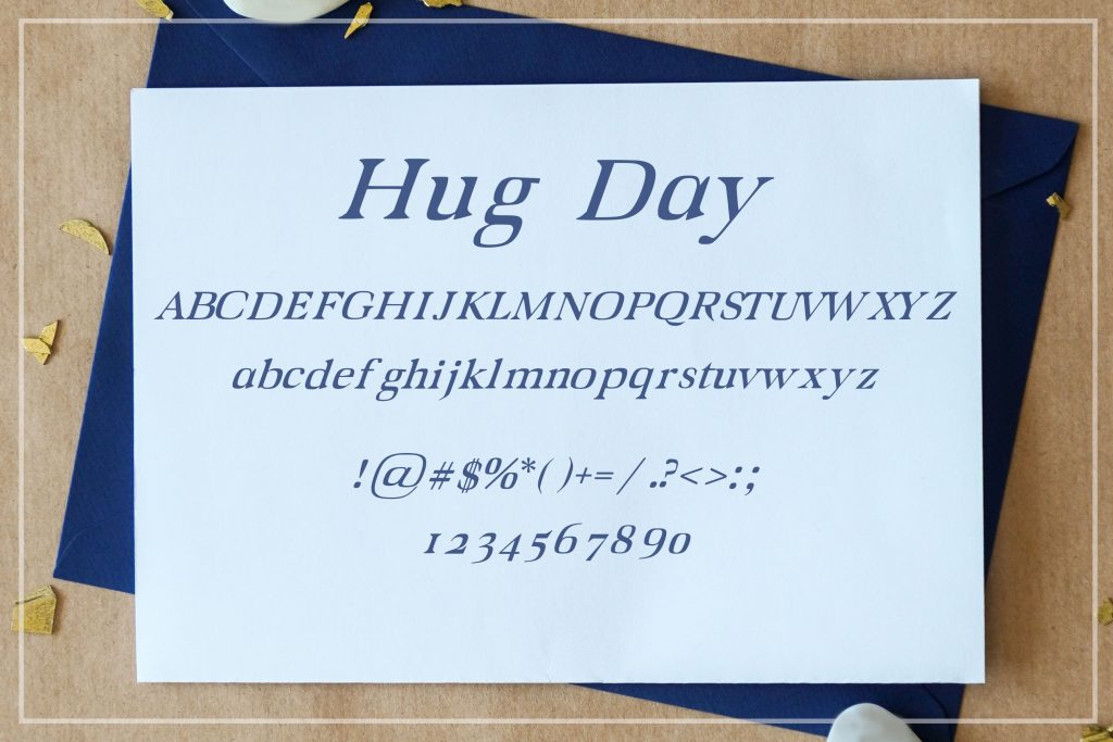 Hug day Valentines fonts