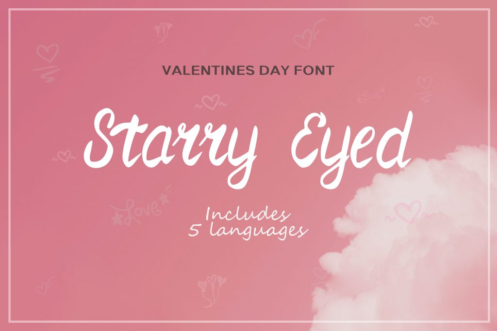 Starry eyed valentines fonts