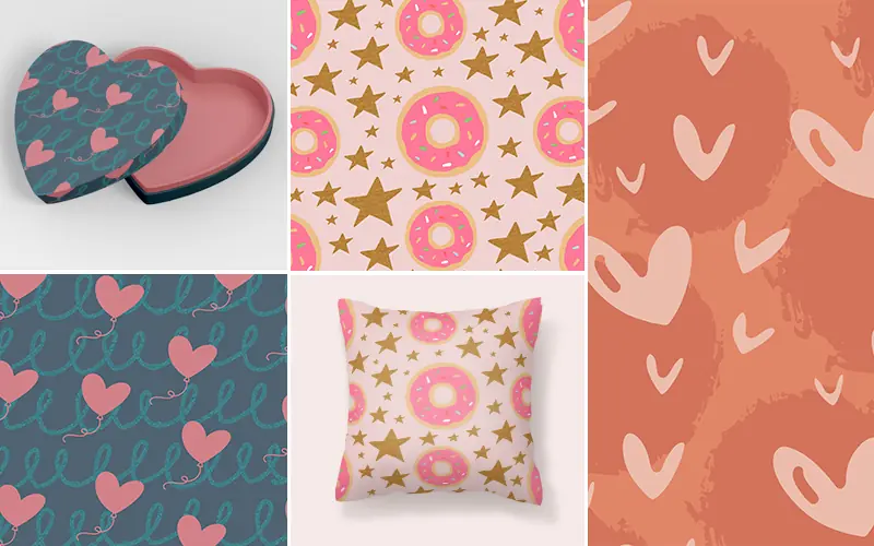 valentines background used on a cushion