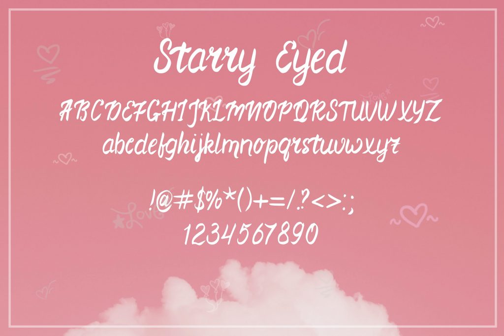 Starry eyed valentines fonts