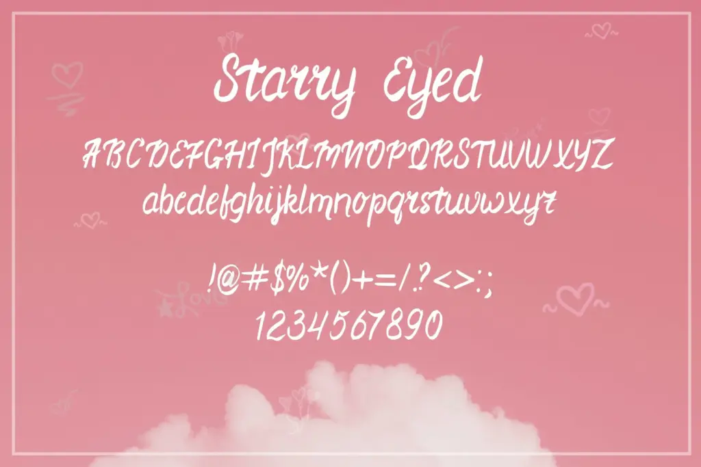 Starry eyed valentines fonts